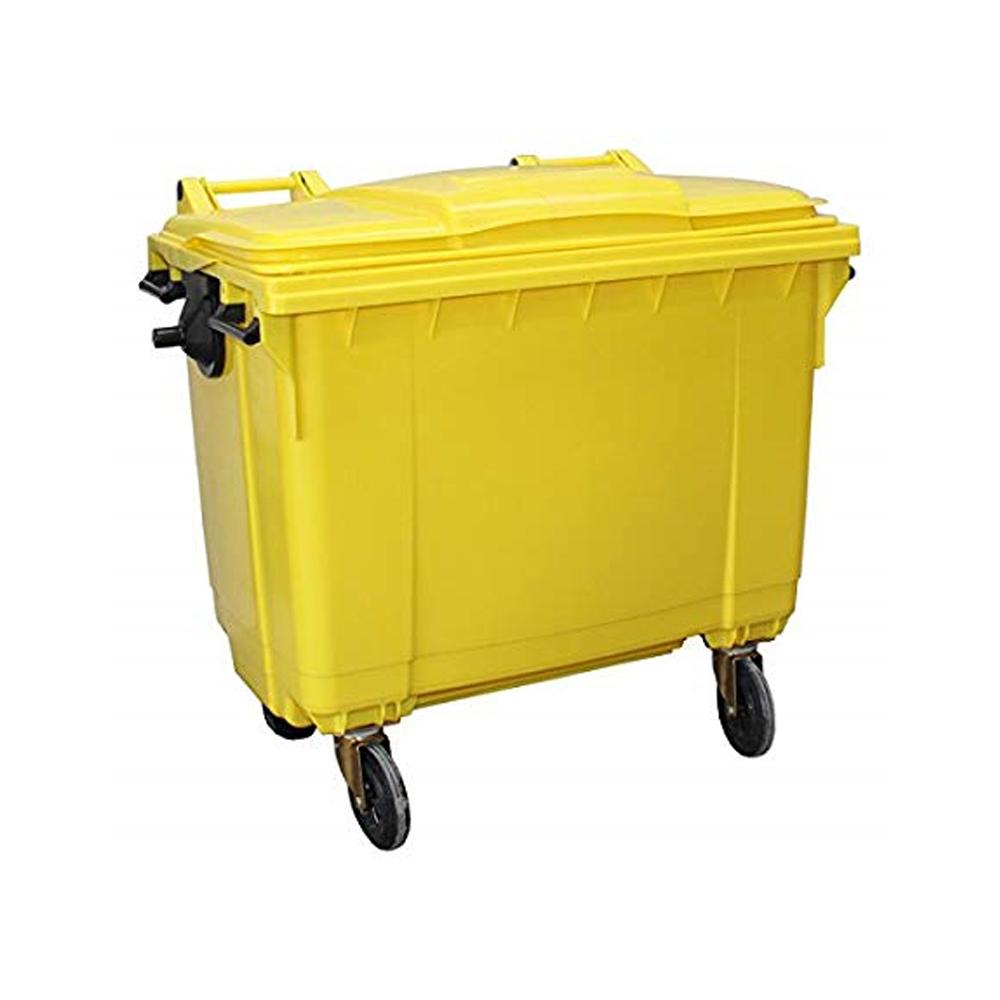 Buy HEAVY DUTY OUTDOOR GARBAGE BIN | 1100LTR | YELLOW from Kaddah Cleaning Equipment in UAE