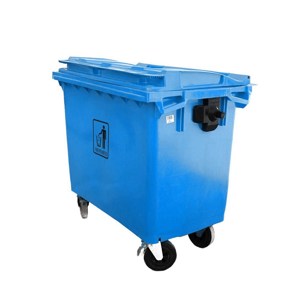 Buy HEAVY DUTY OUTDOOR GARBAGE BIN | 660LTR | BLUE from Kaddah Cleaning Equipment in UAE
