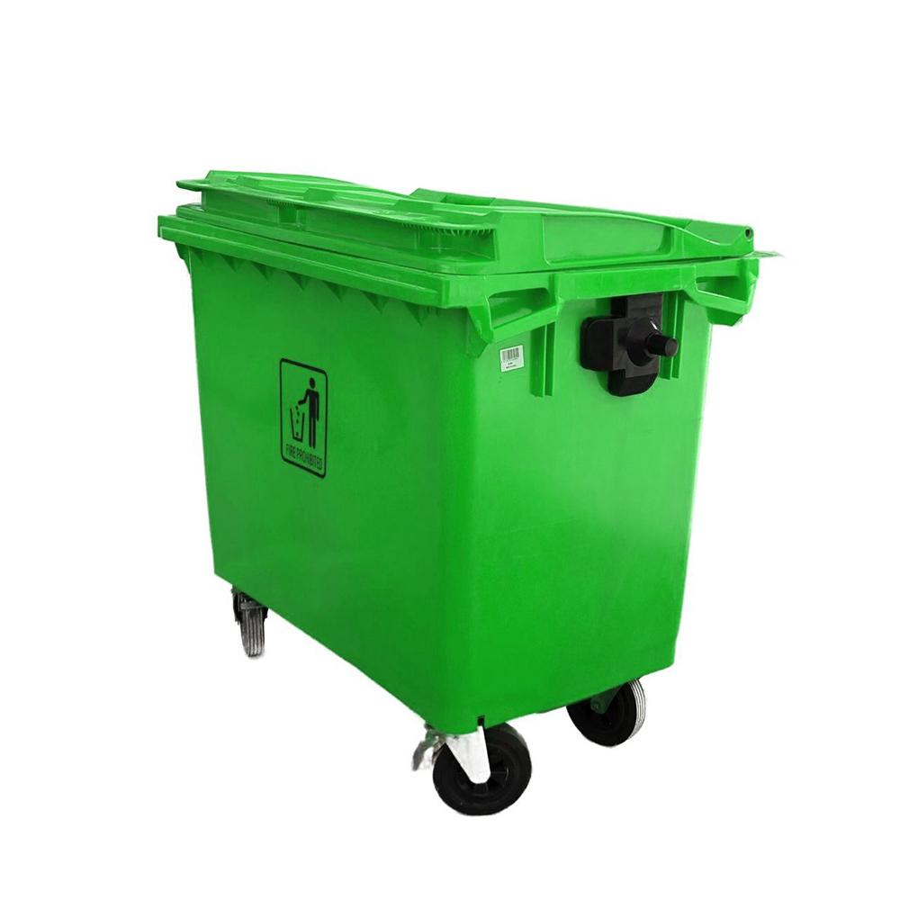 Buy HEAVY DUTY OUTDOOR GARBAGE BIN | 660LTR | GREEN from Kaddah Cleaning Equipment in UAE