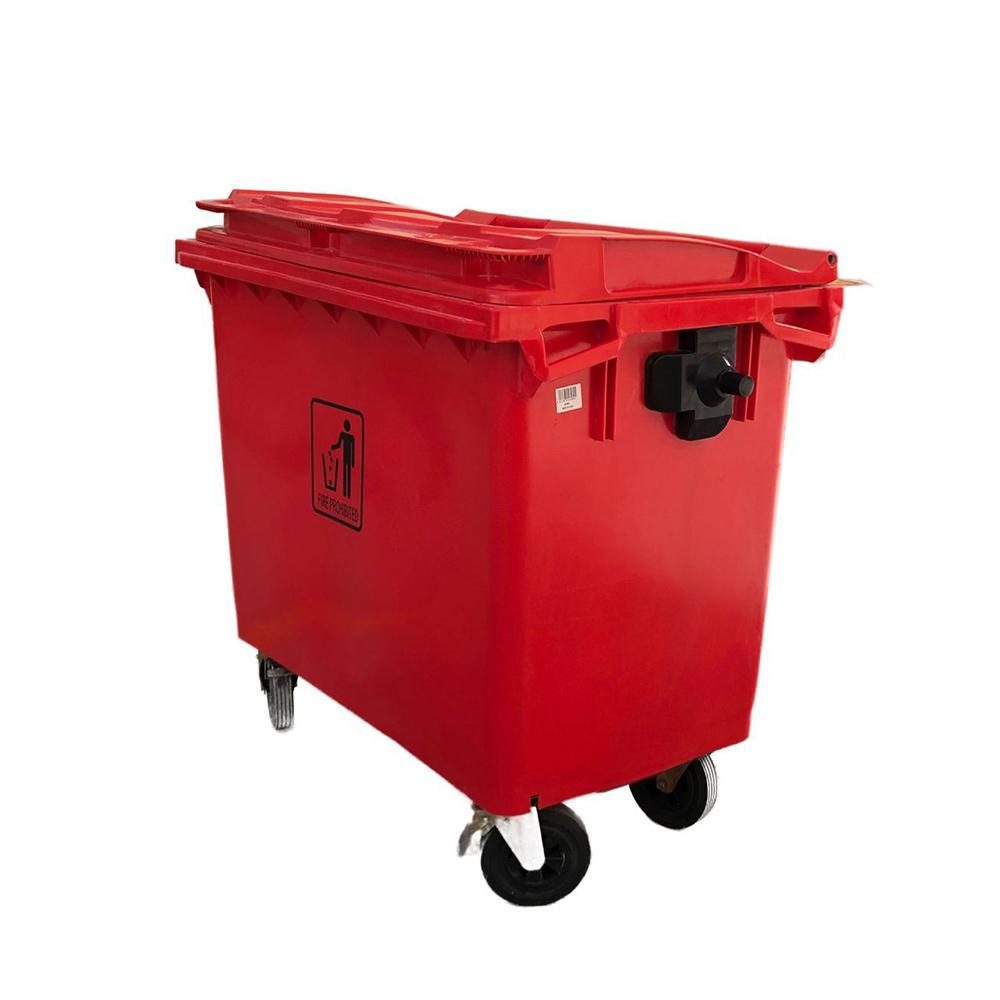 Buy HEAVY DUTY OUTDOOR GARBAGE BIN | 660LTR | RED from Kaddah Cleaning Equipment in UAE