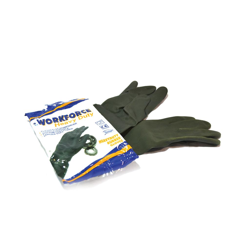Buy HEAVY-DUTY RUBBER GLOVES | X-LARGE | BLACK from Kaddah Cleaning Equipment in UAE