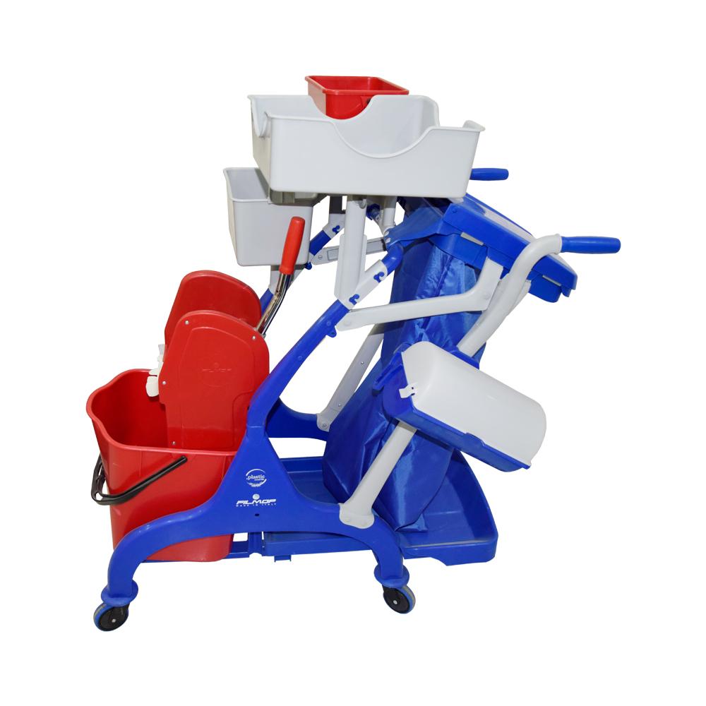 Buy HOUSE KEEPING MOP TROLLEY WITH PRESS WRINGER from Kaddah Cleaning Equipment in UAE