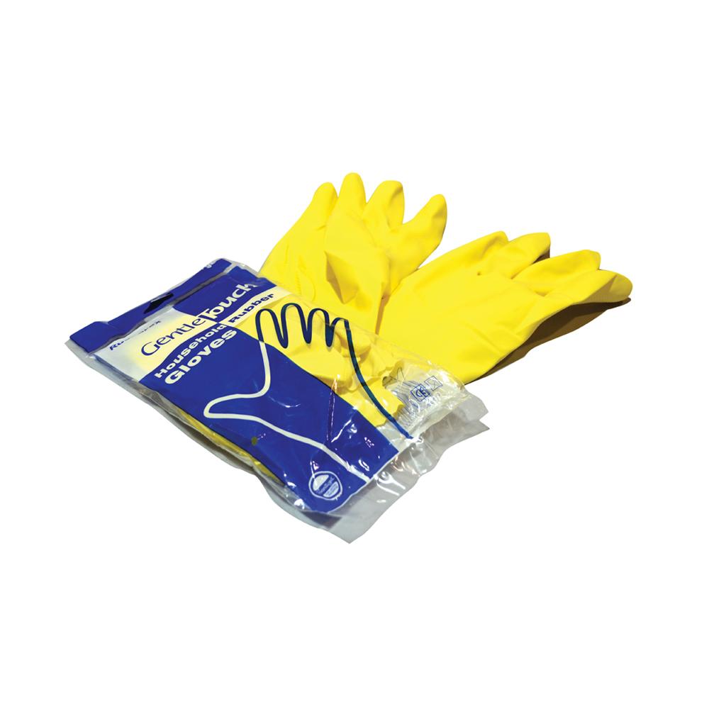 Buy HOUSEHOLD RUBBER HAND GLOVES | SMALL | YELLOW from Kaddah Cleaning Equipment in UAE