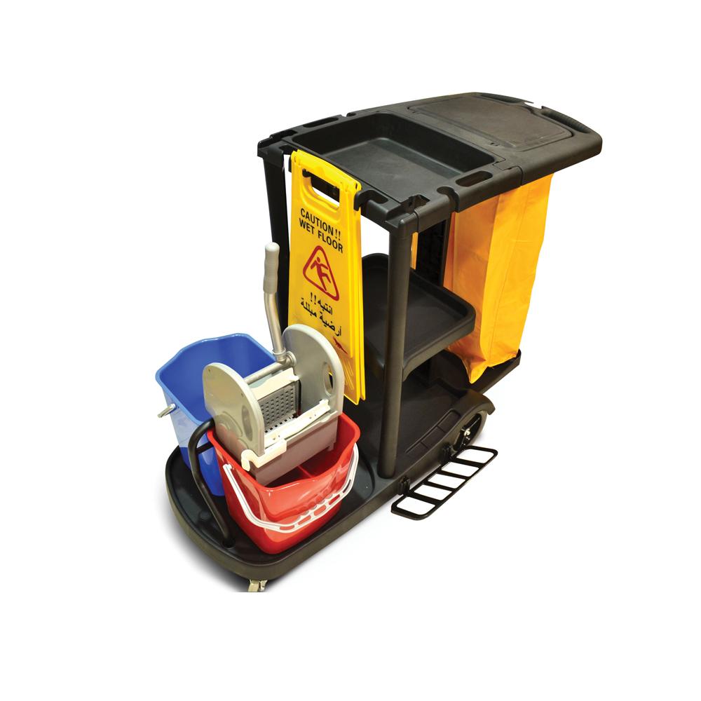 Buy JANITOR TROLLEY WITH MOP WRINGER from Kaddah Cleaning Equipment in UAE