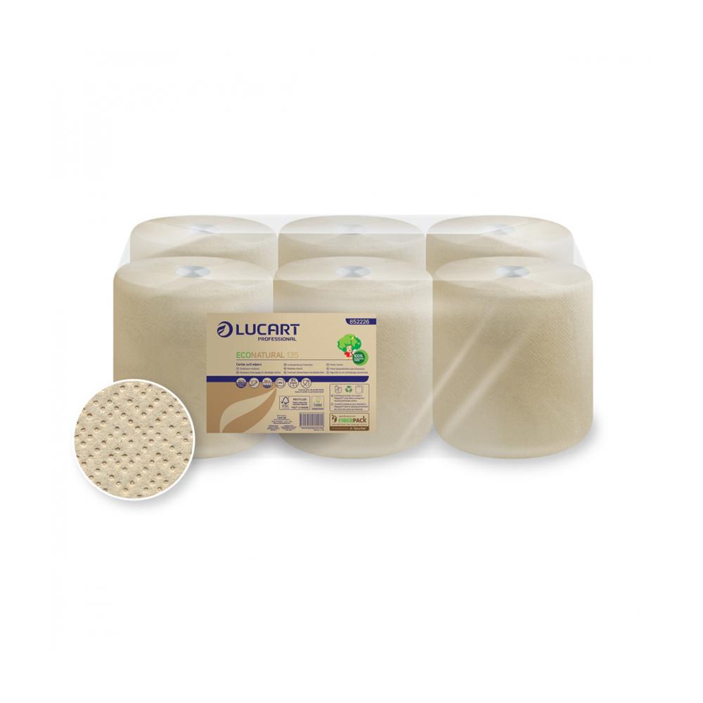 Lucart Econatural Maxi Roll Paper Brown 450 Sheets & 6 Rolls - Cleaning in UAE Marketplace