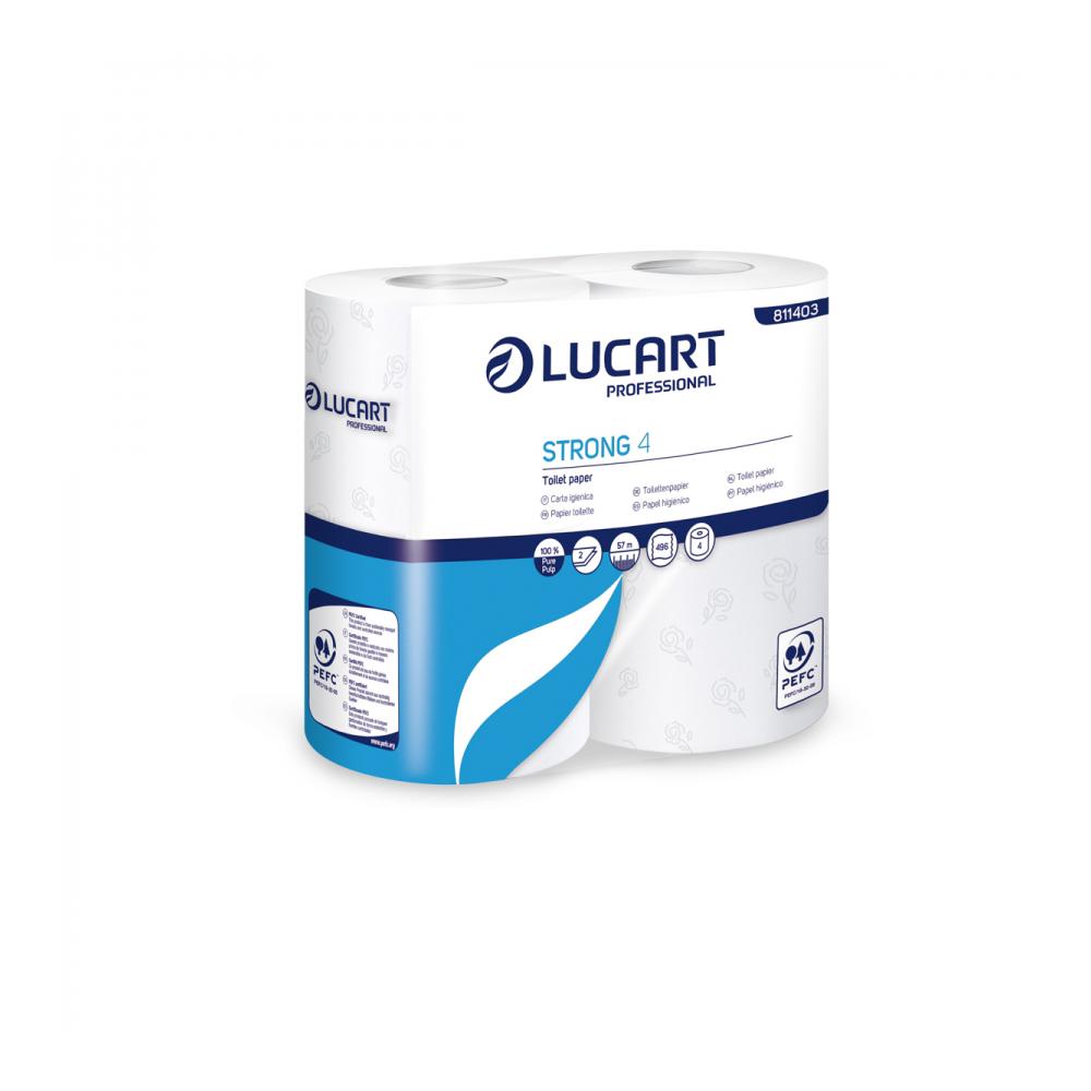 Lucart Strong Toilet Paper Rolls 2 Ply 496 Sheets & 56 Rolls - Cleaning in UAE Marketplace