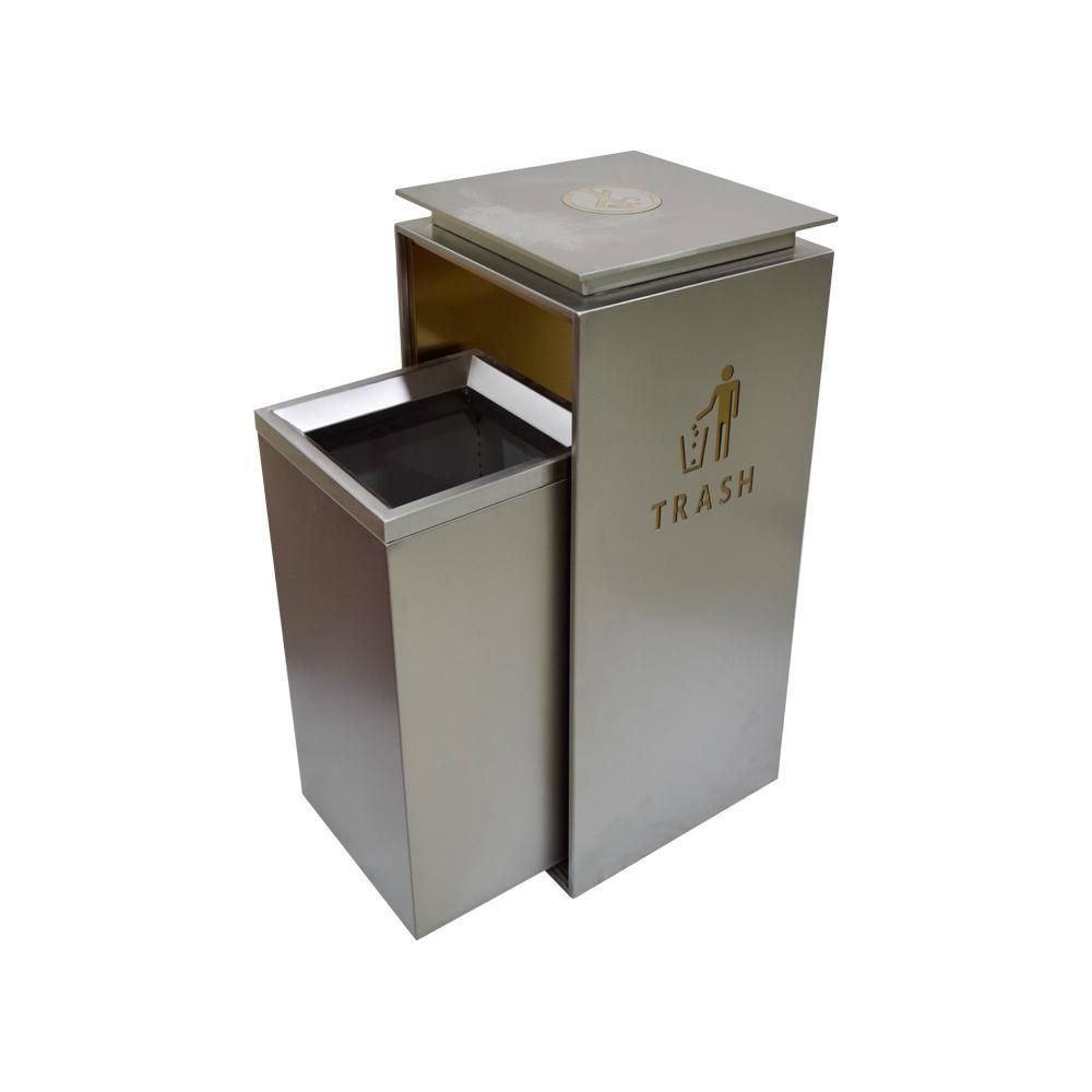 Buy METAL COATED TRASH BIN 40 LITER from Kaddah Cleaning Equipment in UAE