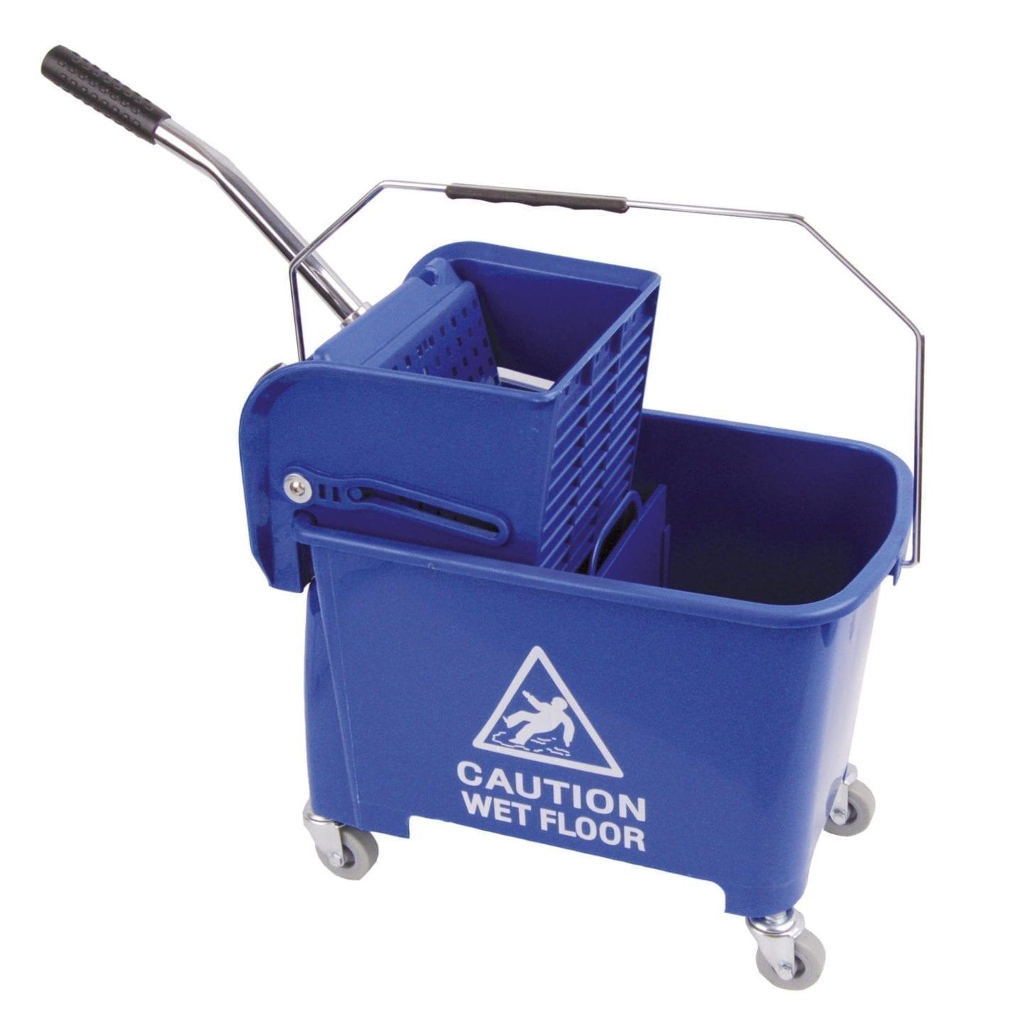 Buy MINI MOP BUCKET WITH WRINGER | 20LTR | BLUE from Kaddah Cleaning Equipment in UAE