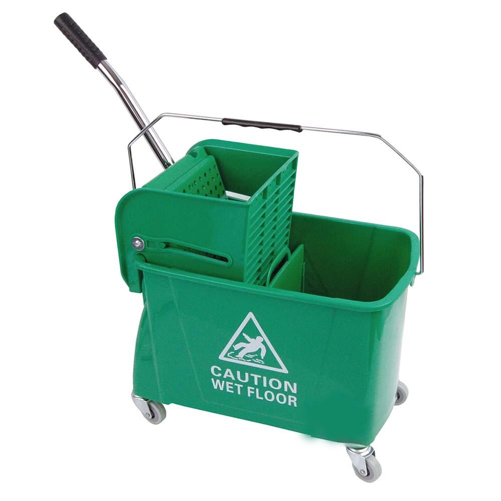 Buy MINI MOP BUCKET WITH WRINGER | 20LTR | GREEN from Kaddah Cleaning Equipment in UAE