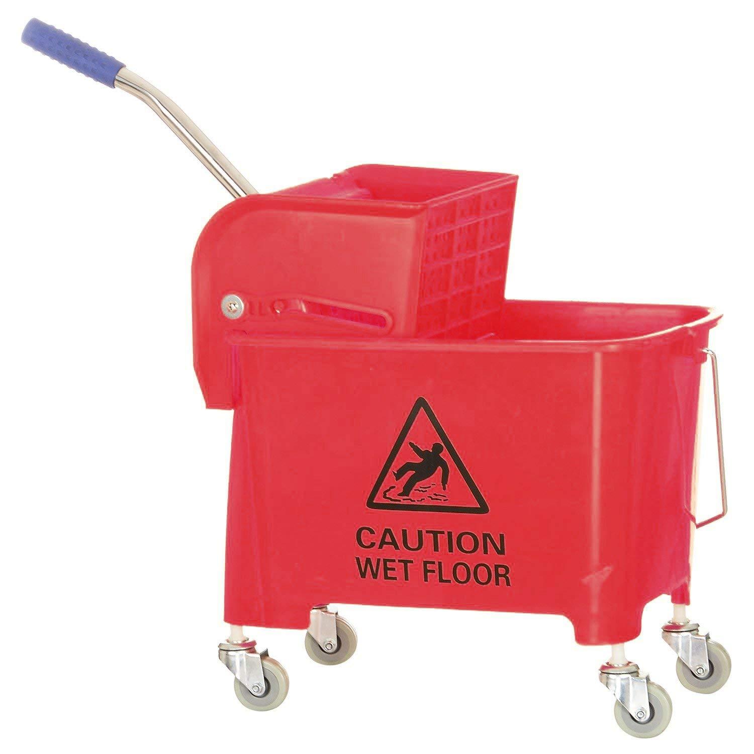 Buy MINI MOP BUCKET WITH WRINGER | 20LTR | RED from Kaddah Cleaning Equipment in UAE