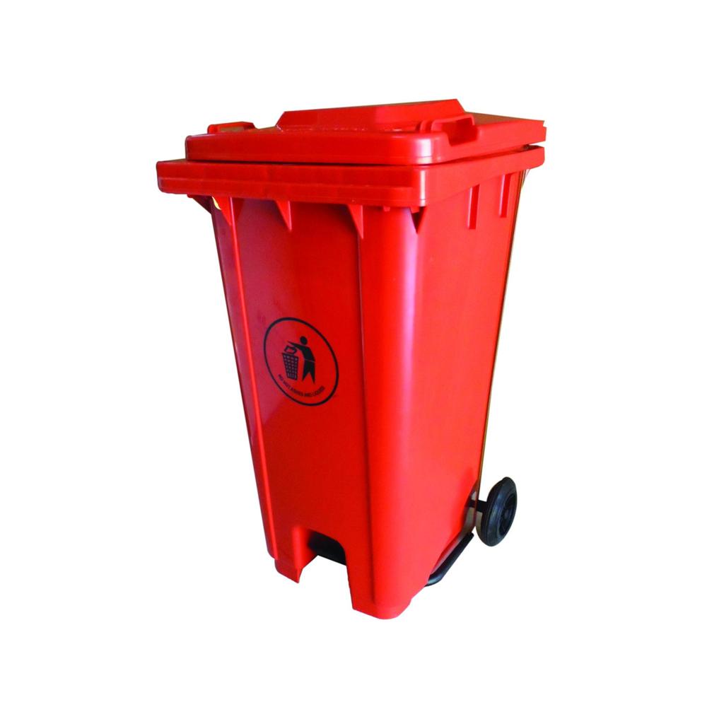 Buy MODERN GARBAGE BIN | 240LTR | RED from Kaddah Cleaning Equipment in UAE