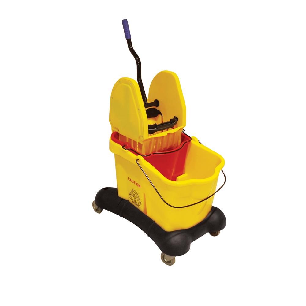 Buy MOP BUCKET WITH DELUXE WRINGER | 30LTR | YELLOW from Kaddah Cleaning Equipment in UAE