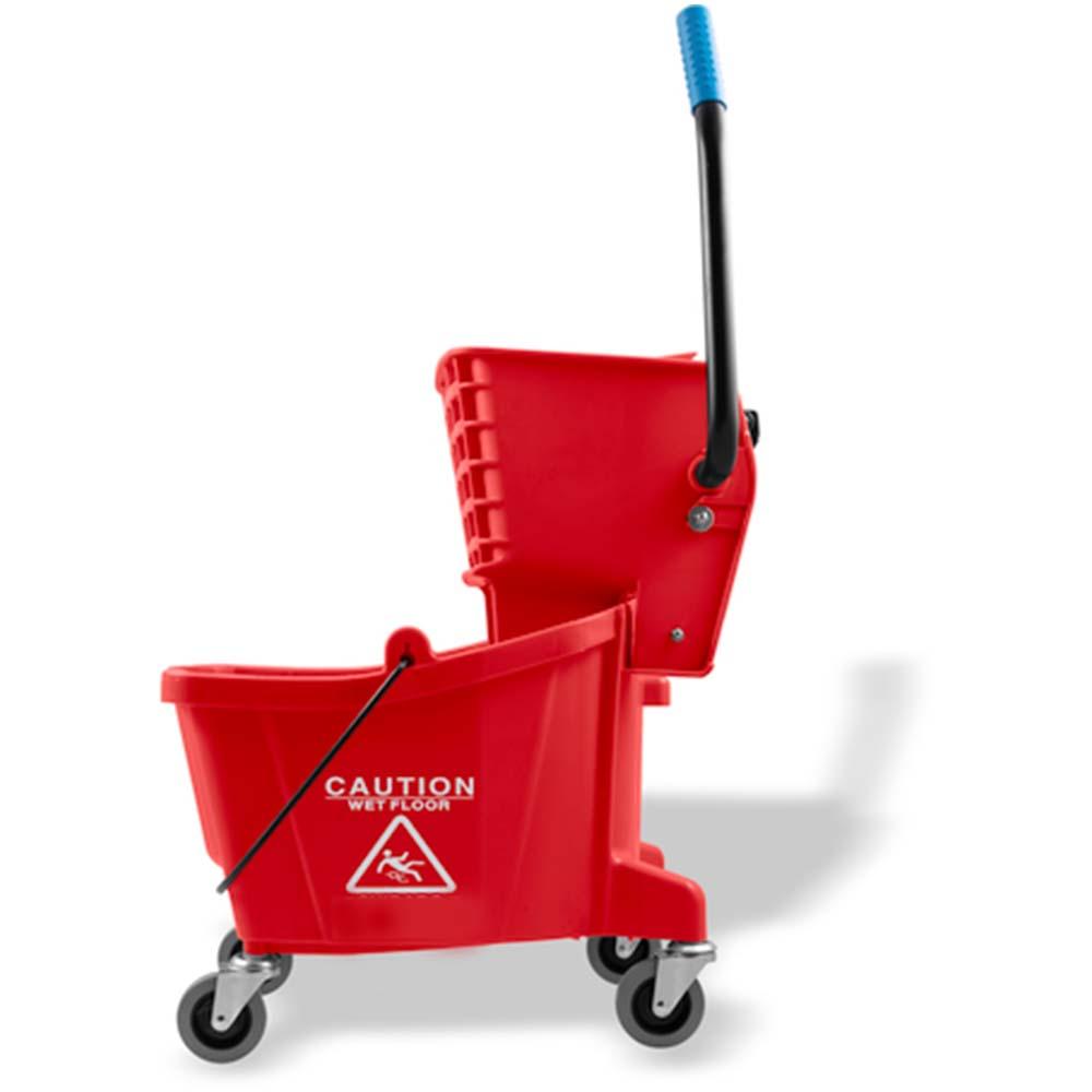 Buy MOP BUCKET WITH DELUXE WRINGER | 32LTR | RED from Kaddah Cleaning Equipment in UAE