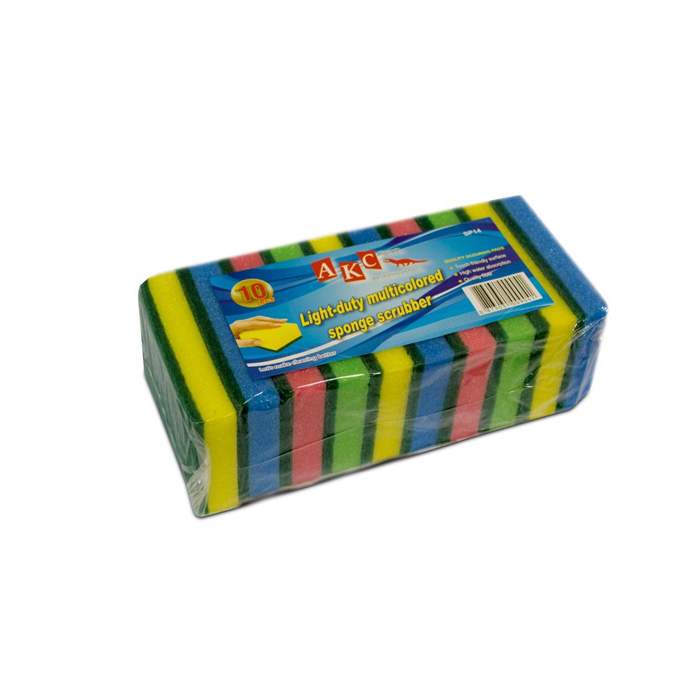 Buy MULTI-COLOR SPONGE WITH SCOURER 12.2 X 8.2 CM from Kaddah Cleaning Equipment in UAE