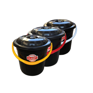 Buy PLASTIC BUCKET WITH LID | 15LTR | 31 X 32 CM from Kaddah Cleaning Equipment in UAE