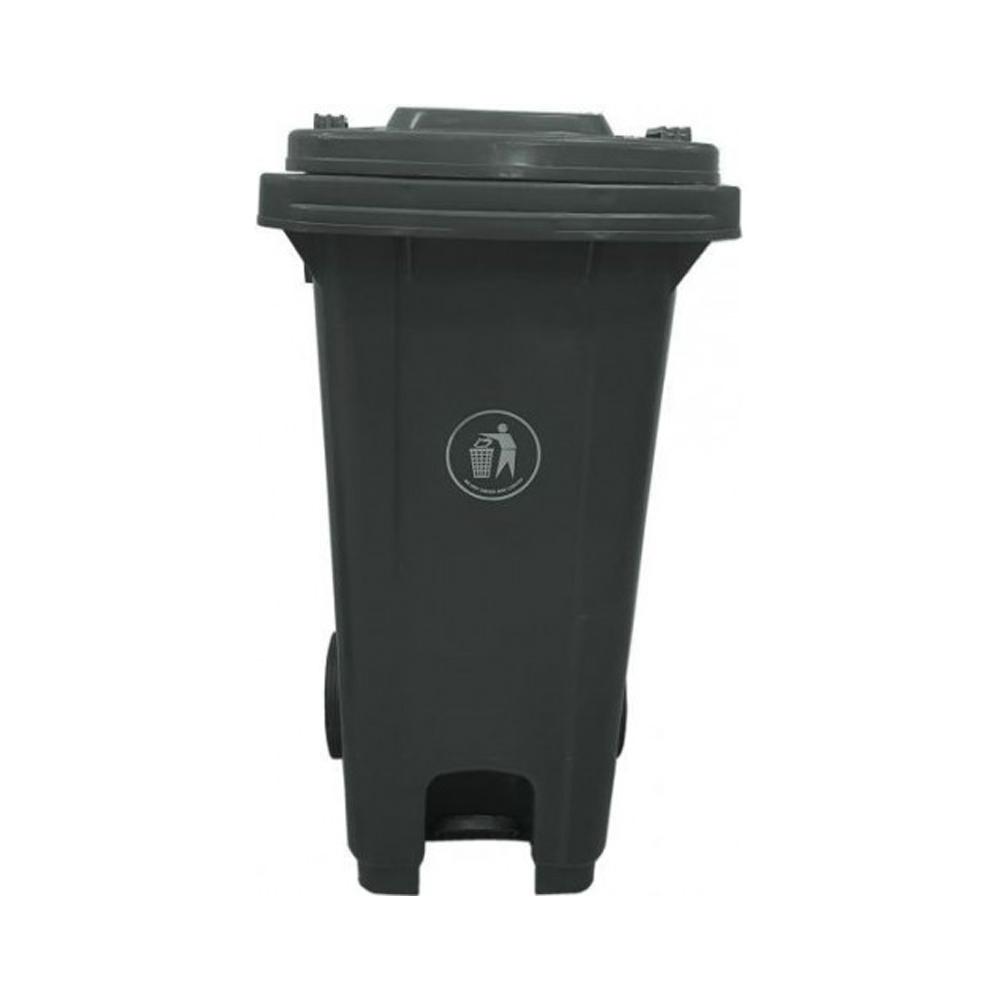 Buy PLASTIC GARBAGE BIN | 120LTR | BLACK from Kaddah Cleaning Equipment in UAE