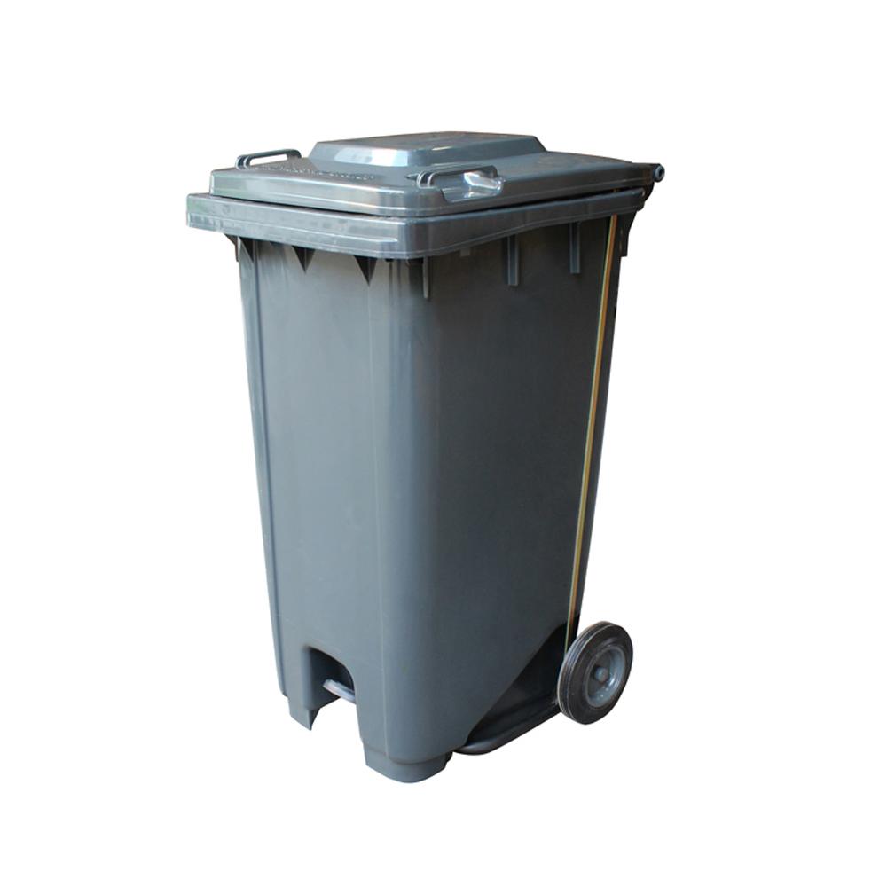 Buy PLASTIC GARBAGE BIN | 120LTR | GRAY from Kaddah Cleaning Equipment in UAE