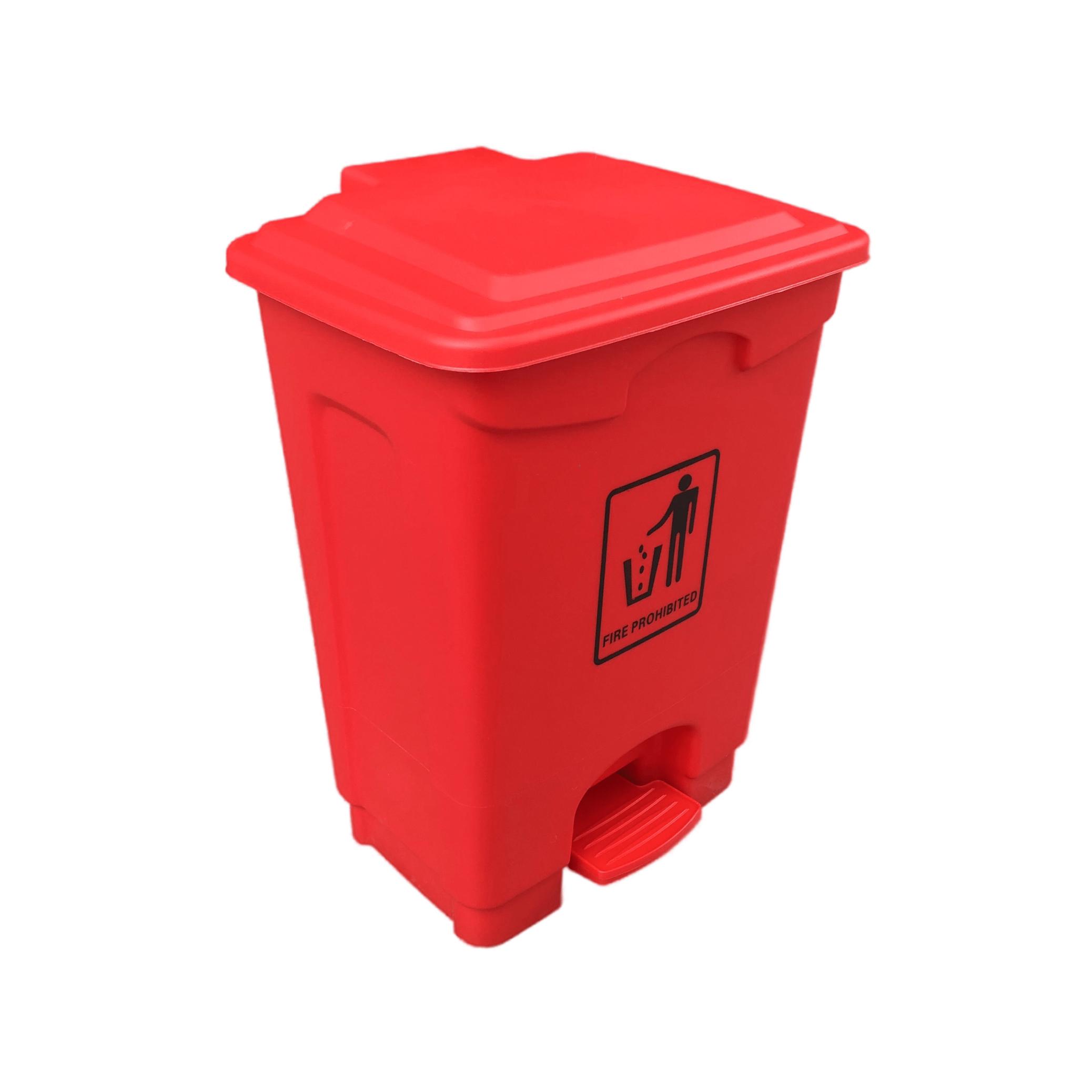 Buy PLASTIC GARBAGE BIN | 20 LTR | RED from Kaddah Cleaning Equipment in UAE