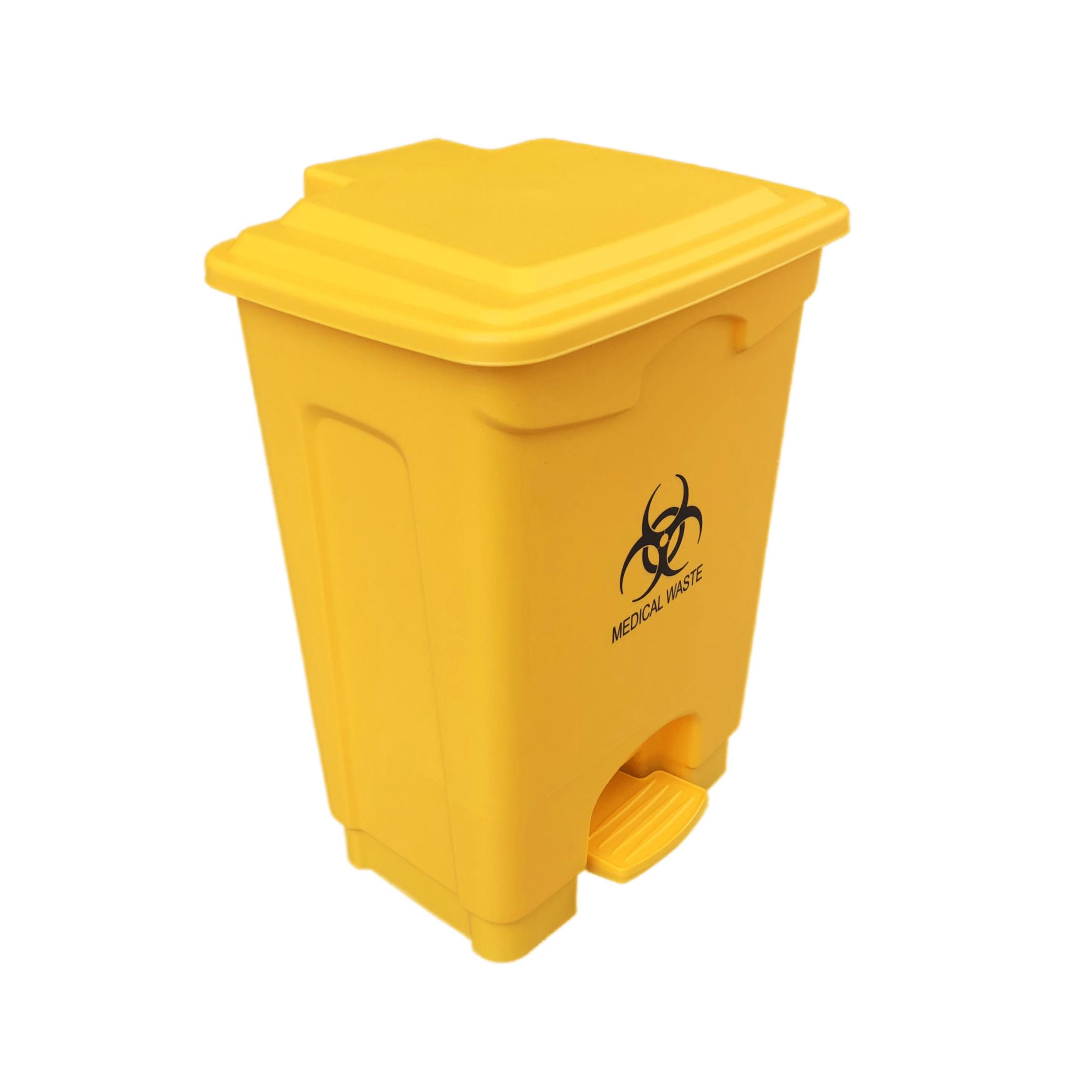 Buy PLASTIC GARBAGE BIN | 20 LTR | YELLOW from Kaddah Cleaning Equipment in UAE