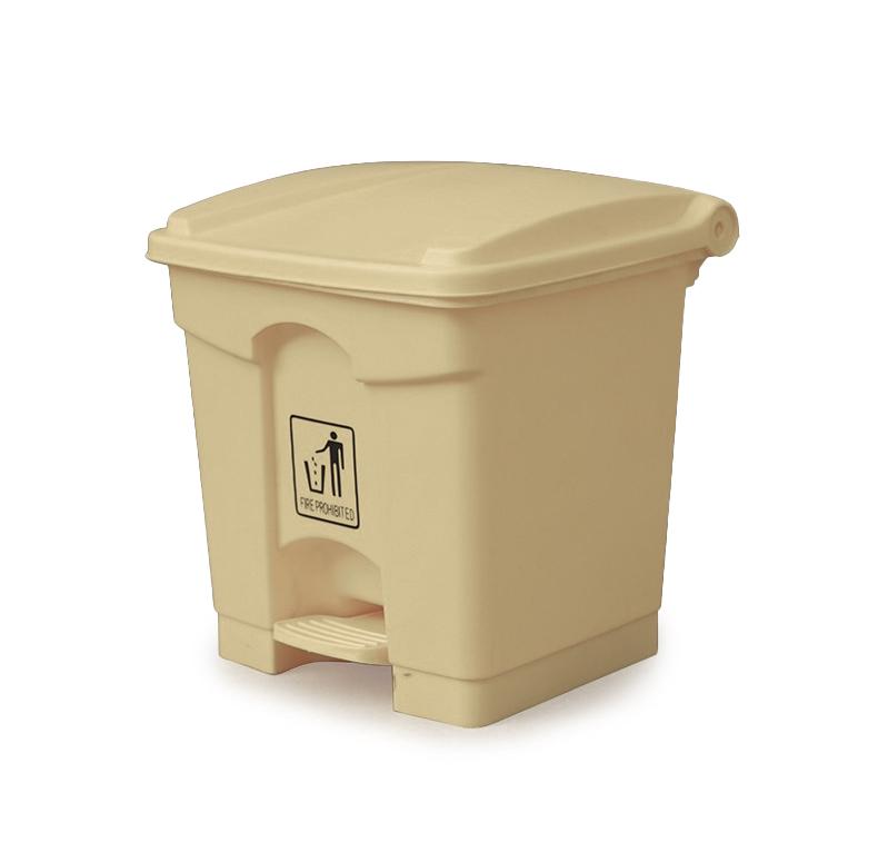 Buy PLASTIC GARBAGE BIN | 30 LTR | BEIGE from Kaddah Cleaning Equipment in UAE