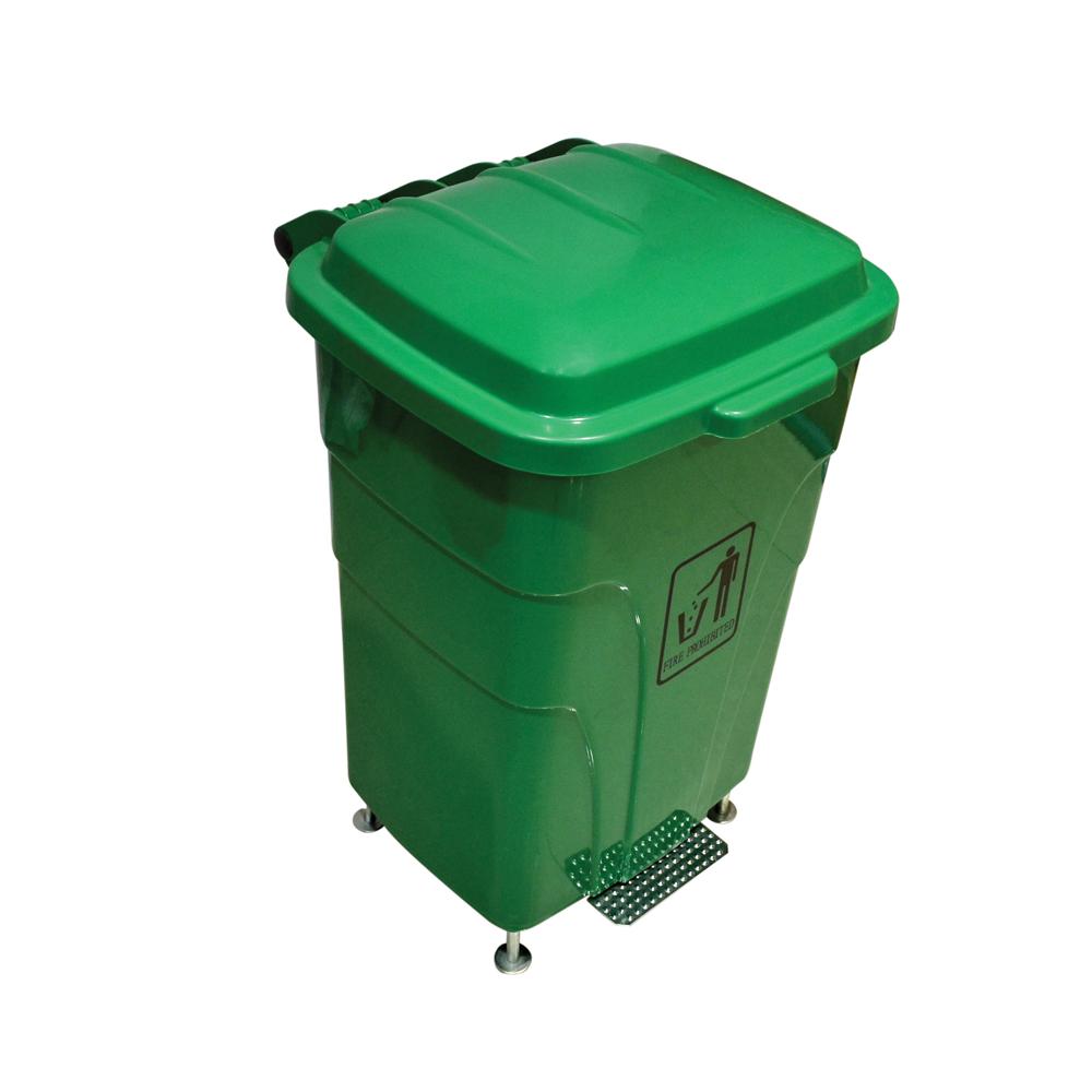 Buy PLASTIC GARBAGE BIN | 70LTR | GREEN from Kaddah Cleaning Equipment in UAE