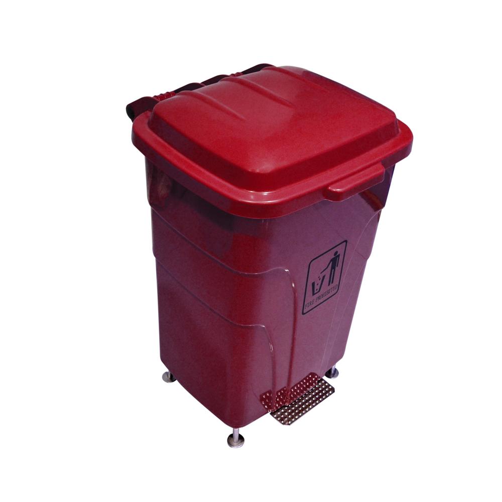 Buy PLASTIC GARBAGE BIN | 70LTR | RED from Kaddah Cleaning Equipment in UAE