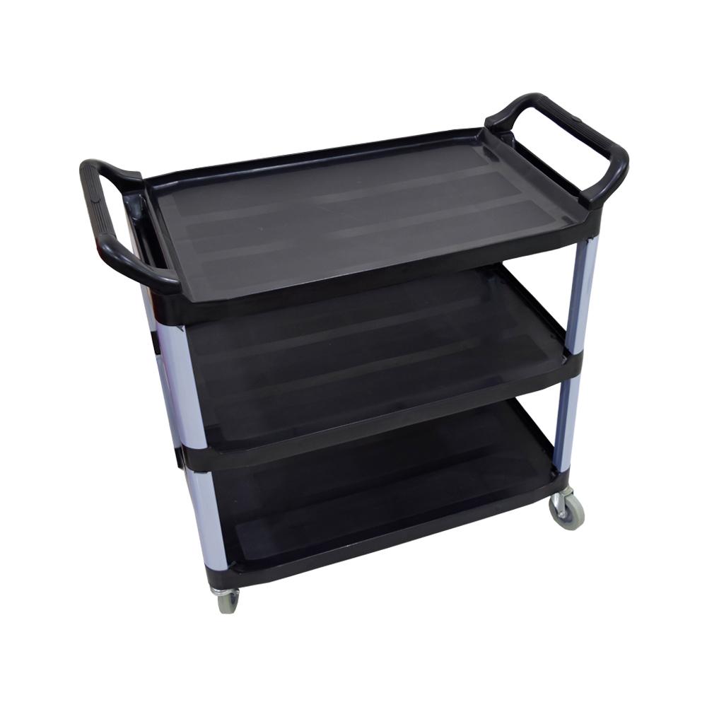Buy PLASTIC SERVICE TROLLEY | BLACK from Kaddah Cleaning Equipment in UAE