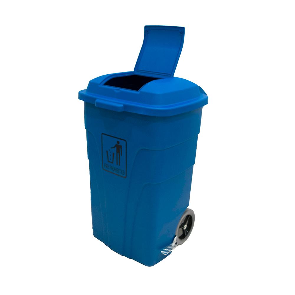 Buy PLASTIC TRASH BIN | 120LTR | BLUE from Kaddah Cleaning Equipment in UAE