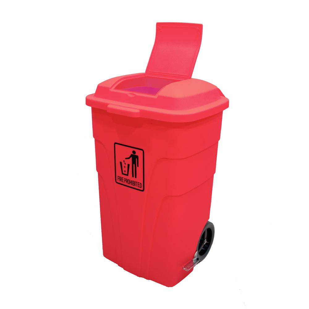 Buy PLASTIC TRASH BIN | 240LTR | RED from Kaddah Cleaning Equipment in UAE