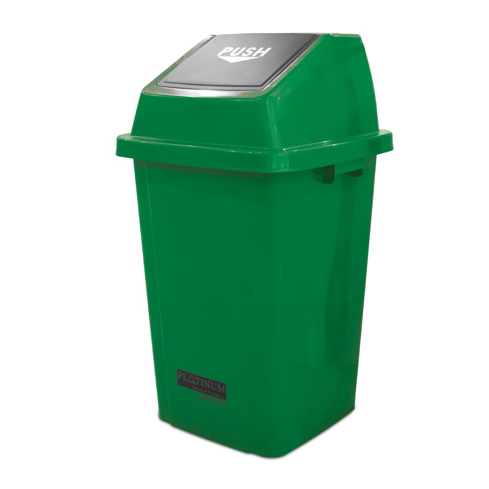 Buy QUADRATE GARBAGE BIN | 100LTR | GREEN from Kaddah Cleaning Equipment in UAE