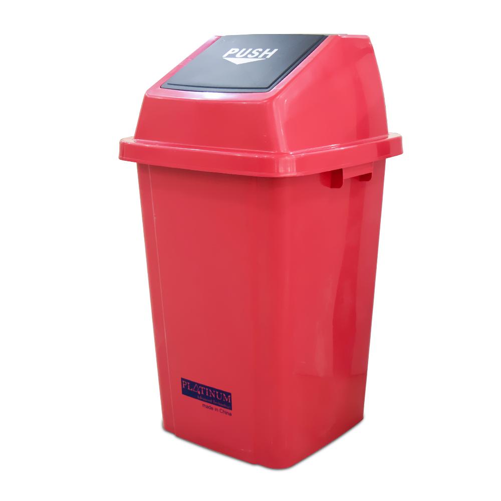 Buy QUADRATE GARBAGE BIN | 100LTR | RED from Kaddah Cleaning Equipment in UAE
