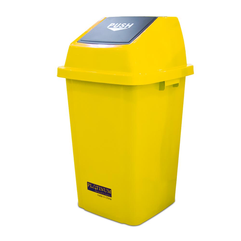 Buy QUADRATE GARBAGE BIN | 100LTR | YELLOW from Kaddah Cleaning Equipment in UAE
