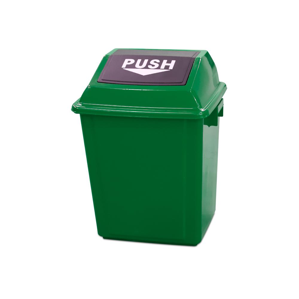 Buy QUADRATE GARBAGE BIN | 25LTR | GREEN from Kaddah Cleaning Equipment in UAE