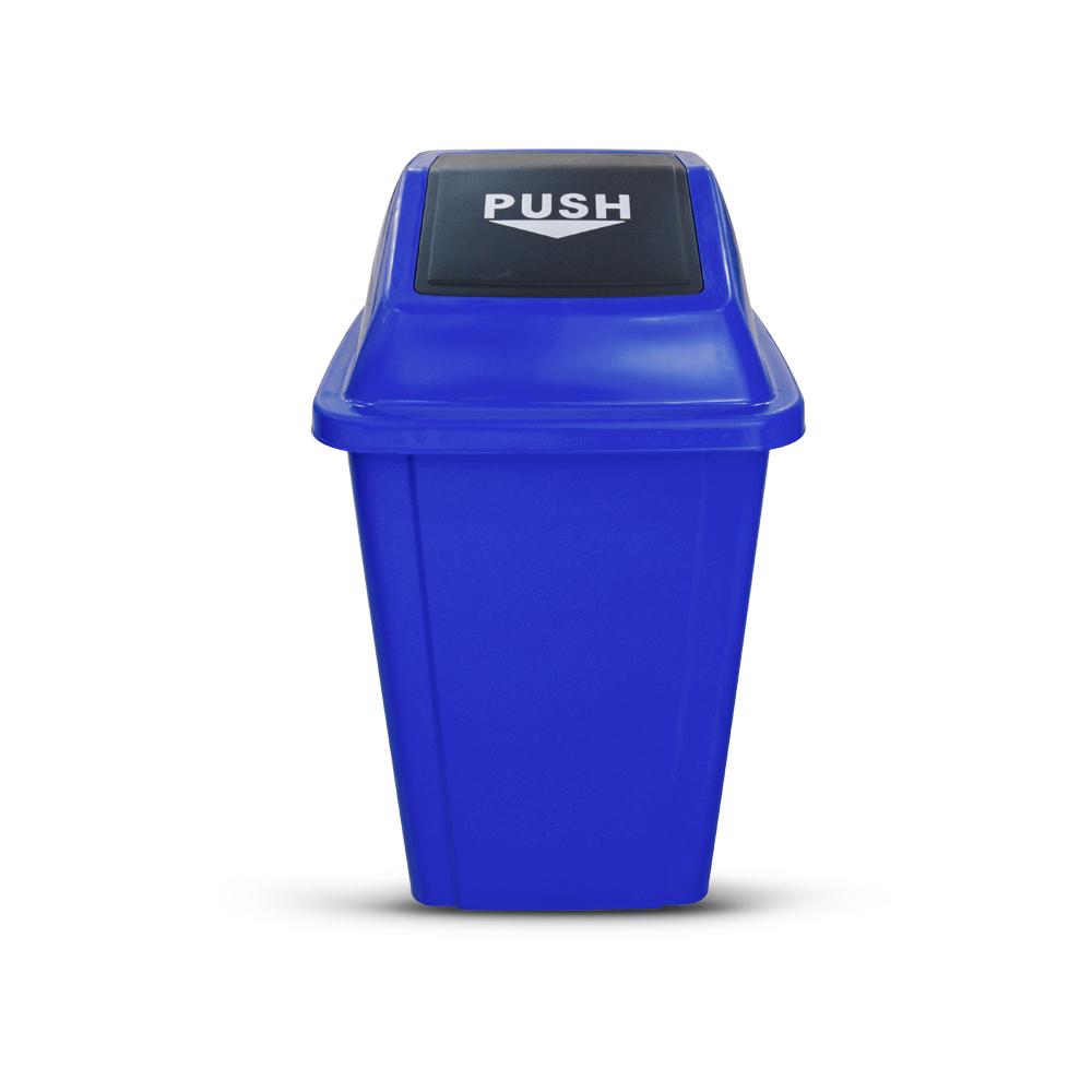 Buy QUADRATE GARBAGE BIN | 60LTR | BLUE from Kaddah Cleaning Equipment in UAE