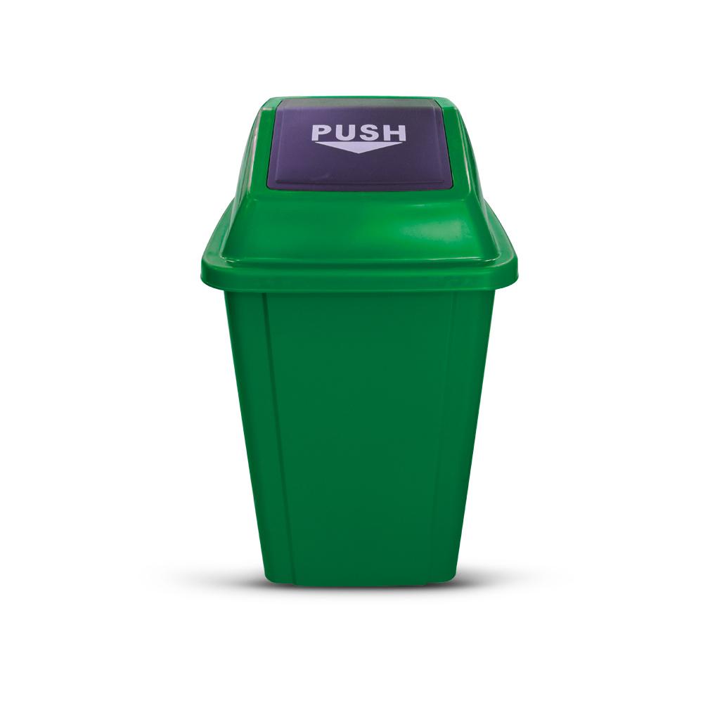 Buy QUADRATE GARBAGE BIN | 60LTR | GREEN from Kaddah Cleaning Equipment in UAE