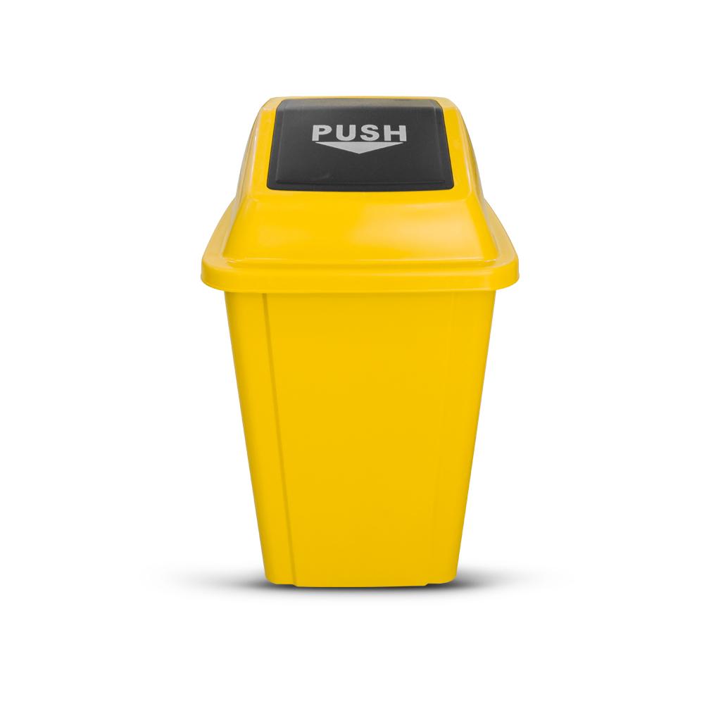 Buy QUADRATE GARBAGE BIN | 60LTR | YELLOW from Kaddah Cleaning Equipment in UAE