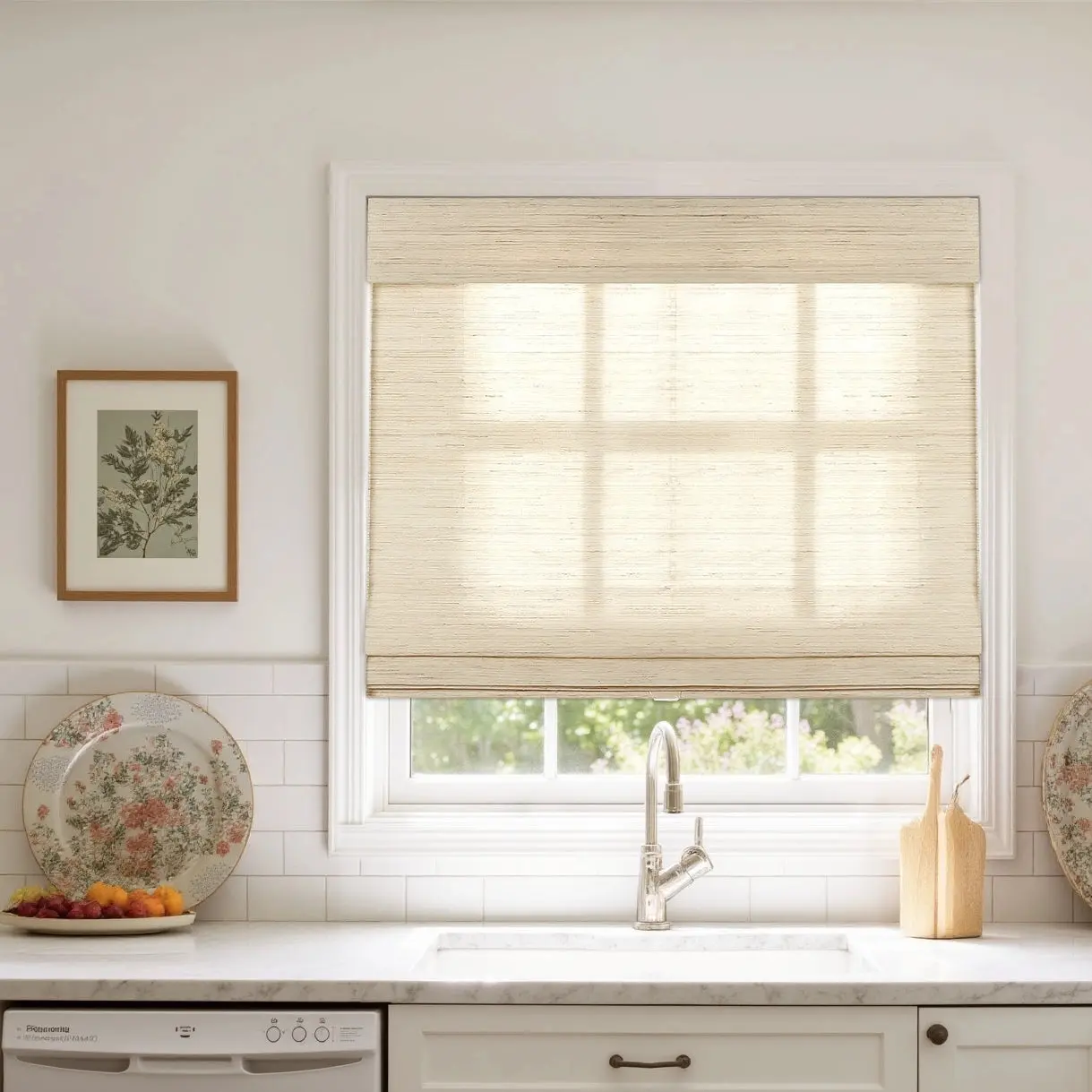 Ramie Bamboo Woven Shade – Cashew - Interiors in UAE Marketplace