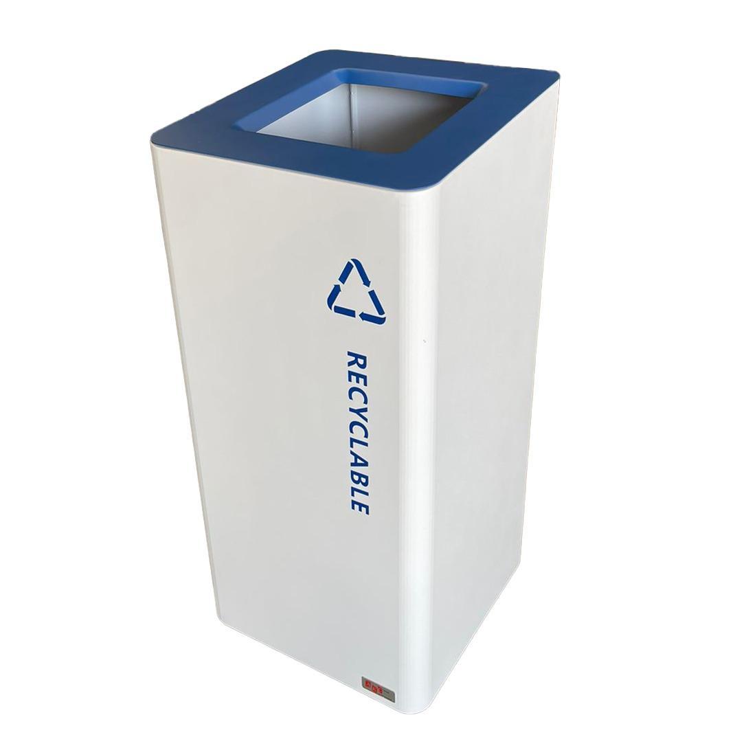 Buy RECYCLE BINS STEEL WITH GALVANIZED INNER 70 LITER BLUE from Kaddah Cleaning Equipment in UAE