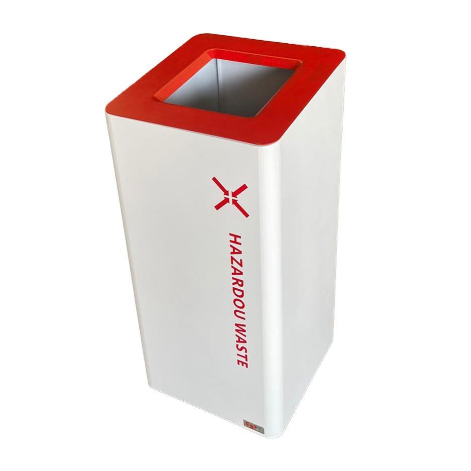Buy RECYCLE BINS STEEL WITH GALVANIZED INNER 70 LITER RED from Kaddah Cleaning Equipment in UAE