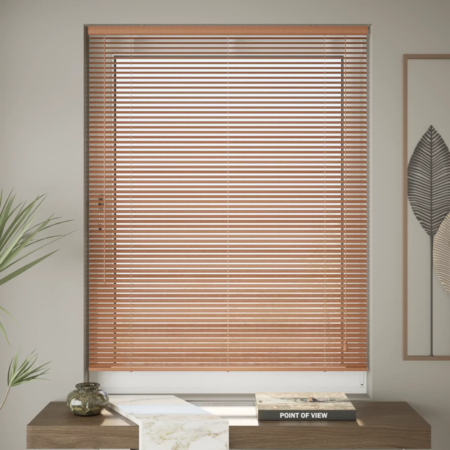 Rose Wood Wooden Venetian Blinds - Interiors in UAE Marketplace