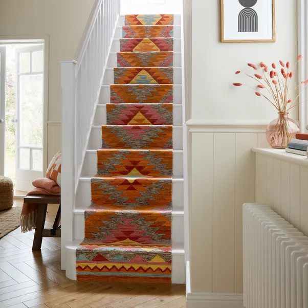 Roshni Kilim Wool Stair Carpet - Interiors in UAE Marketplace
