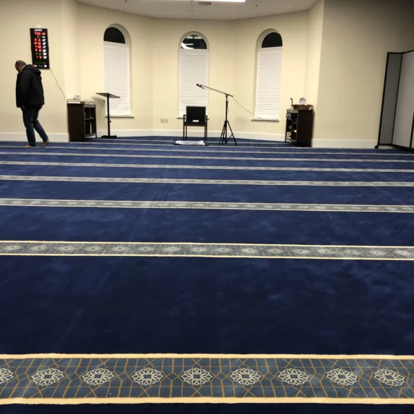 Royal Blue Border Masjid Carpet - Interiors in UAE Marketplace