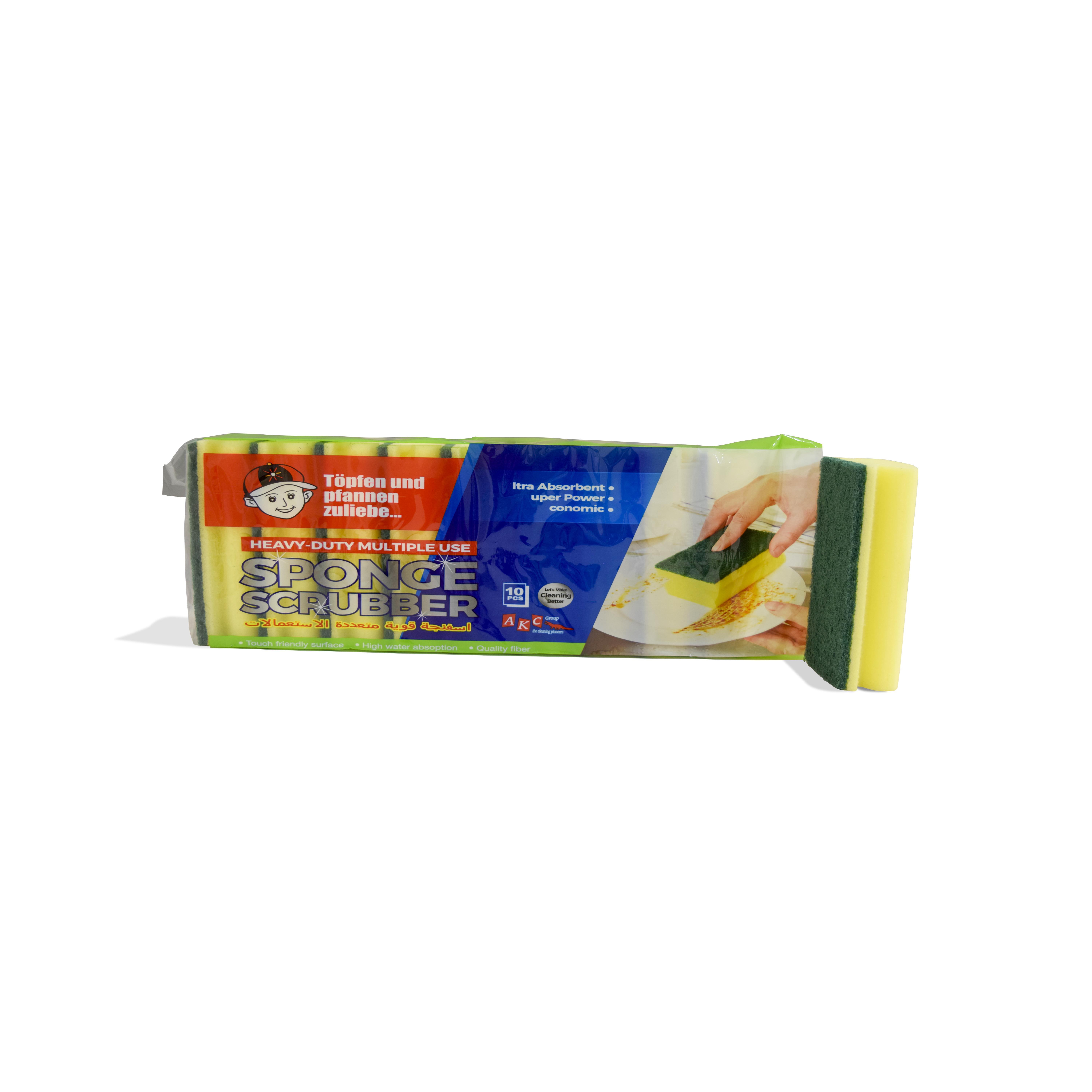 Buy SCOURING SPONGE PADS | 4 X 14 CM | 10 PIECES from Kaddah Cleaning Equipment in UAE