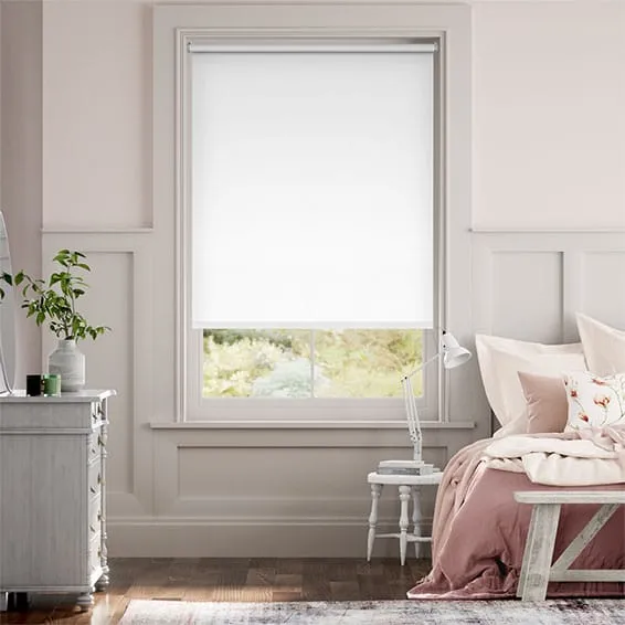 Sevilla Blackout Crisp White Roller Blind - Interiors in UAE Marketplace