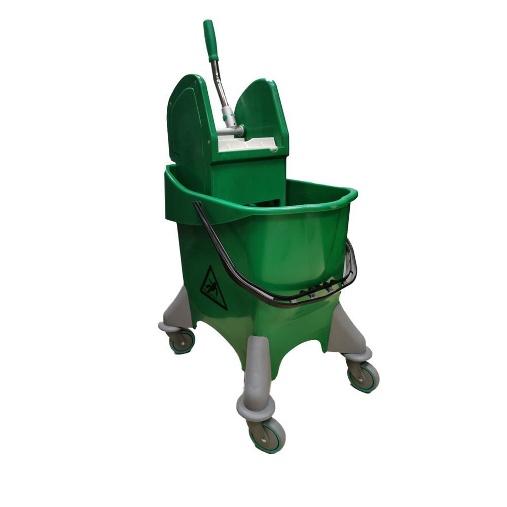 Buy SINGLE MOP BUCKET TROLLEY | 30LTR | GREEN from Kaddah Cleaning Equipment in UAE
