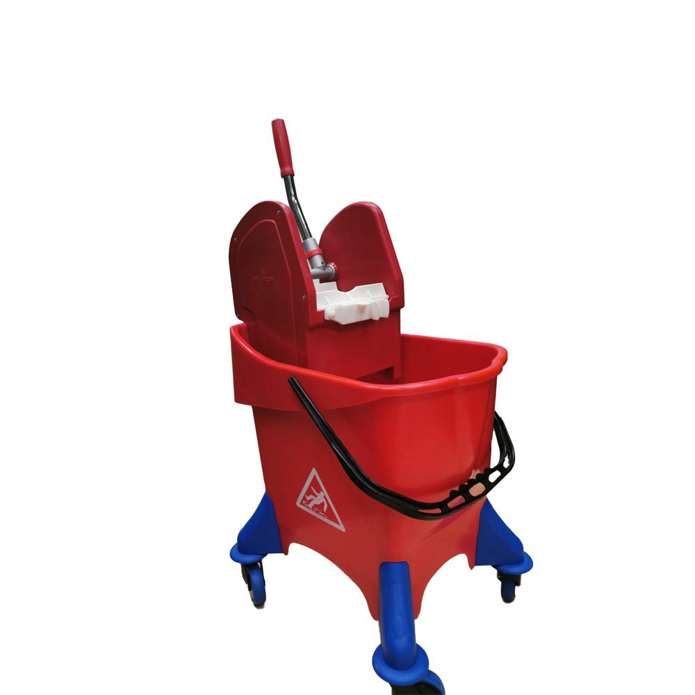 Buy SINGLE MOP BUCKET TROLLEY | 30LTR | RED from Kaddah Cleaning Equipment in UAE