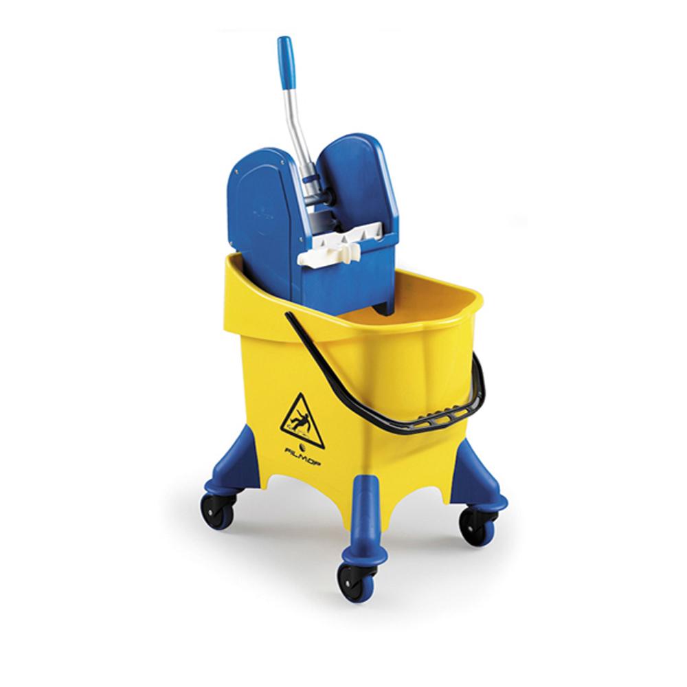 Buy SINGLE MOP BUCKET TROLLEY | 30LTR | YELLOW from Kaddah Cleaning Equipment in UAE
