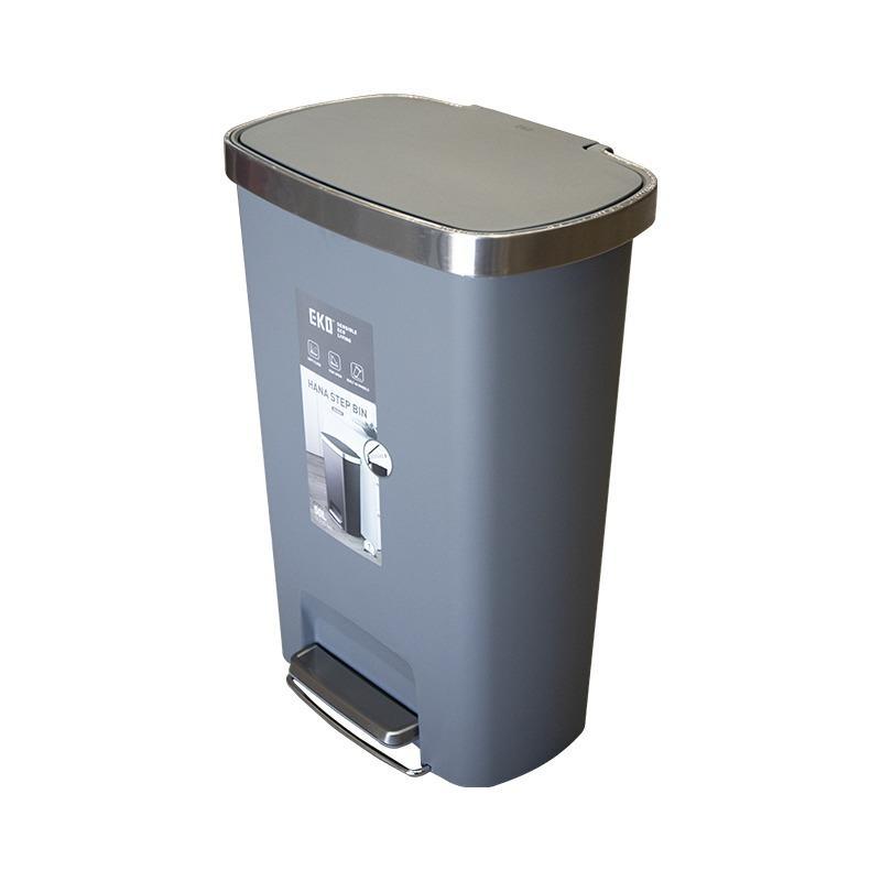 Buy SLIM PLASTIC SLOW CLOSING STEP BIN 50L GREY from Kaddah Cleaning Equipment in UAE