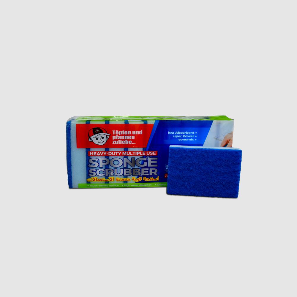 Buy SPONGE WITH SCOURER | BLUE from Kaddah Cleaning Equipment in UAE