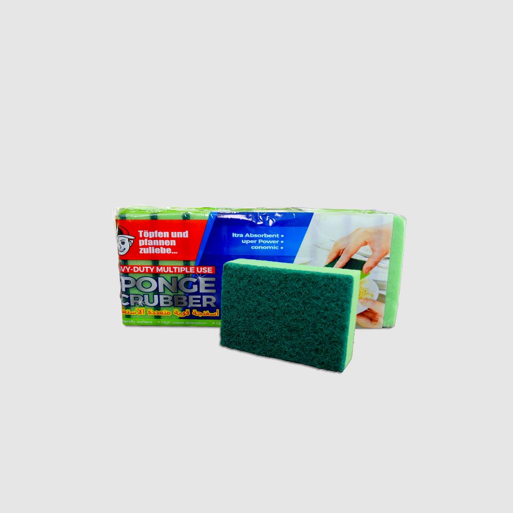 Buy SPONGE WITH SCOURER GREEN from Kaddah Cleaning Equipment in UAE
